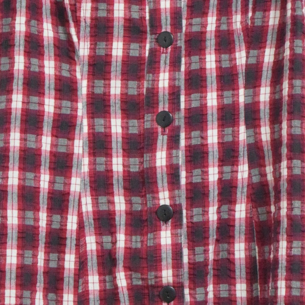 RAMPAGE Vintage Red Buffalo Plaid Tank Maxi Dress Duster | Size S - Picture 5 of 6